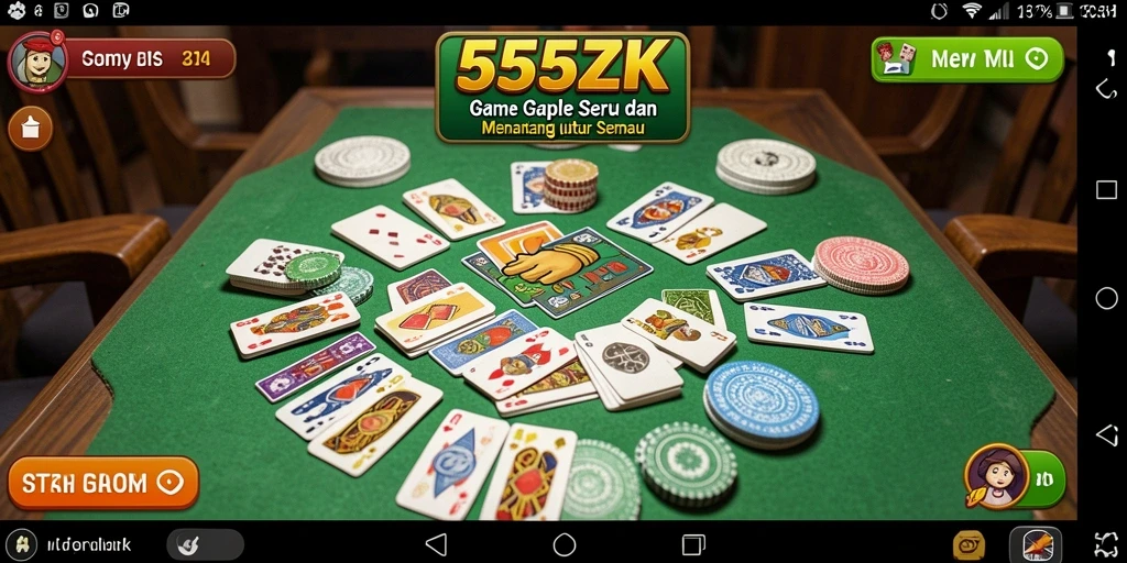 Tampilan gameplay Gaple yang seru dan interaktif di 555ZK.