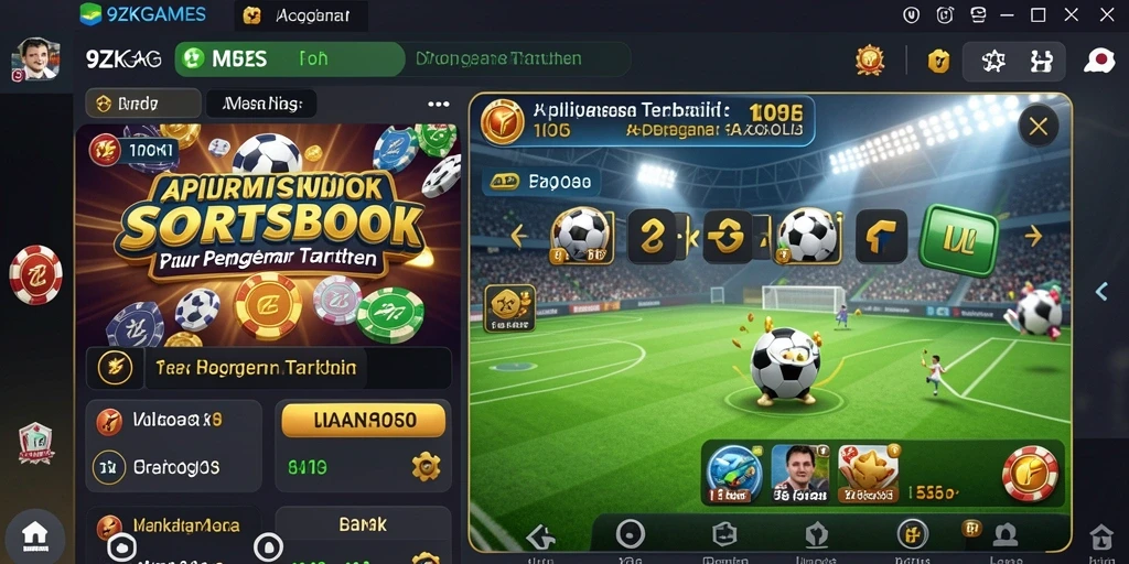 Screenshot dari gameplay Sportsbook 9ZKGAMES yang menampilkan pilihan taruhan.