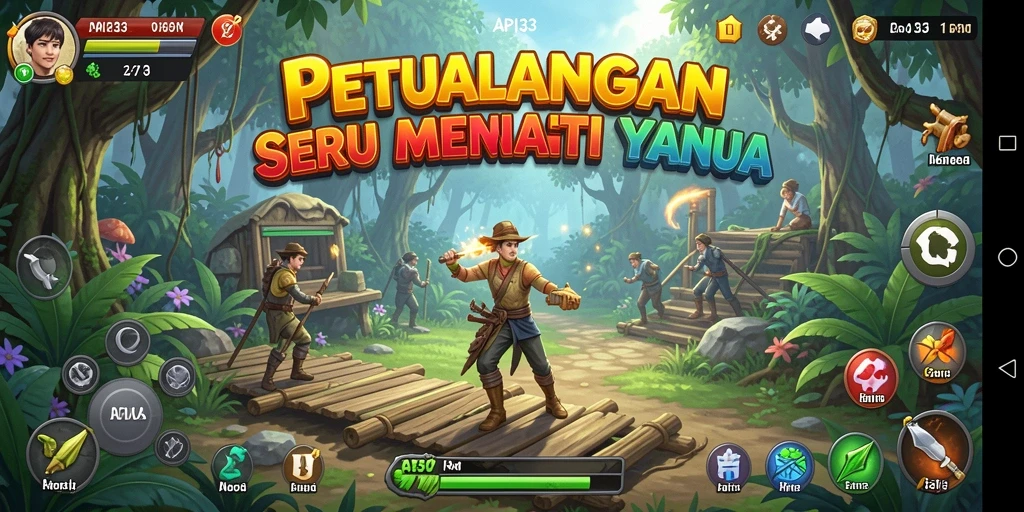 Tampilan gameplay menakjubkan dari API33 saat menjalani petualangan.