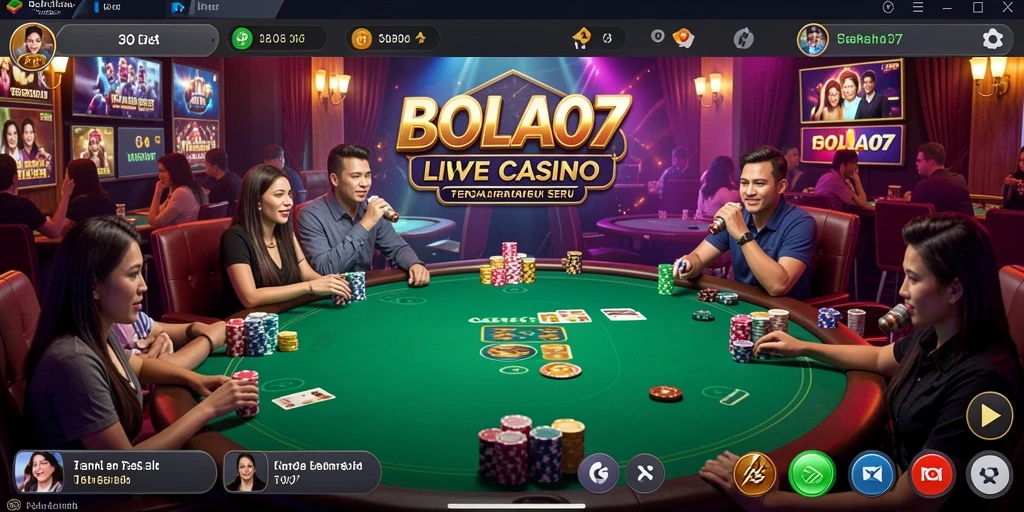 Tampilan gameplay Live Casino yang menarik di BOLA07.