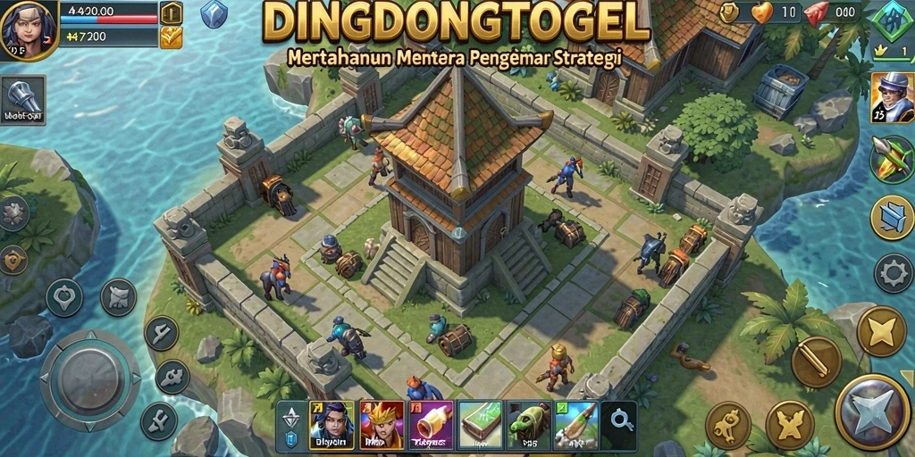 Screenshot gameplay DINGDONGTOGEL menampilkan aksi Tower Defense yang menegangkan.