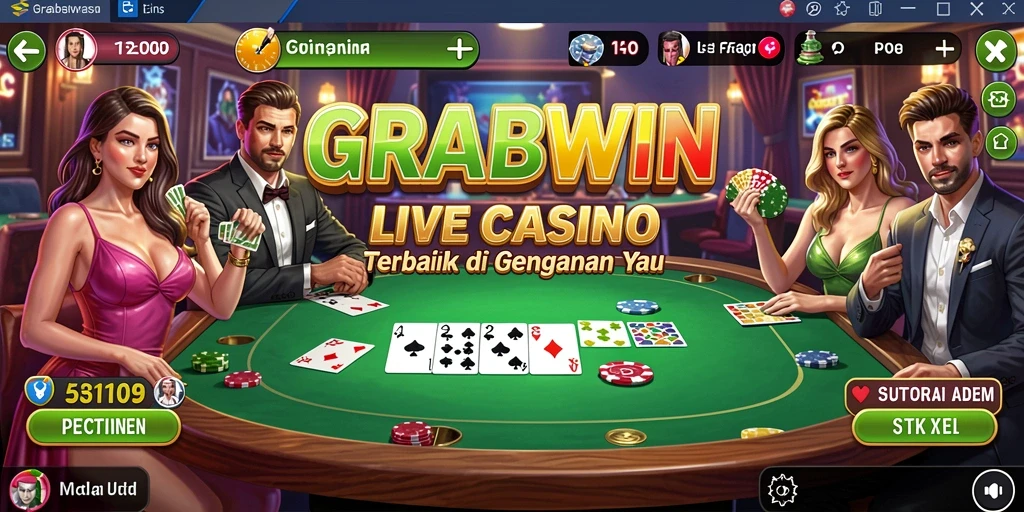 Tampilan gameplay Live Casino yang menarik di GRABWIN.