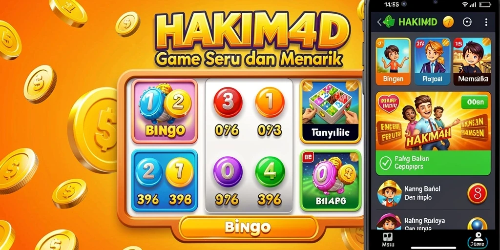 Tampilan gameplay seru dari HAKIM4D yang menampilkan Bingo.