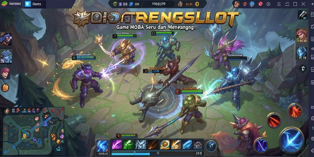 Tampilan permainan HOPENGSLOT dengan karakter bertarung di arena.