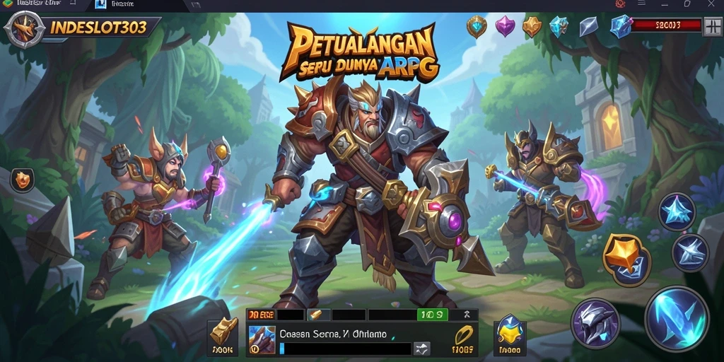 Gameplay seru INDESLOT303 menunjukkan pertarungan epik para pahlawan.