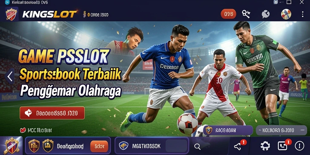 Tampilan gameplay KINGSLOT dengan berbagai pilihan taruhan Sportsbook.