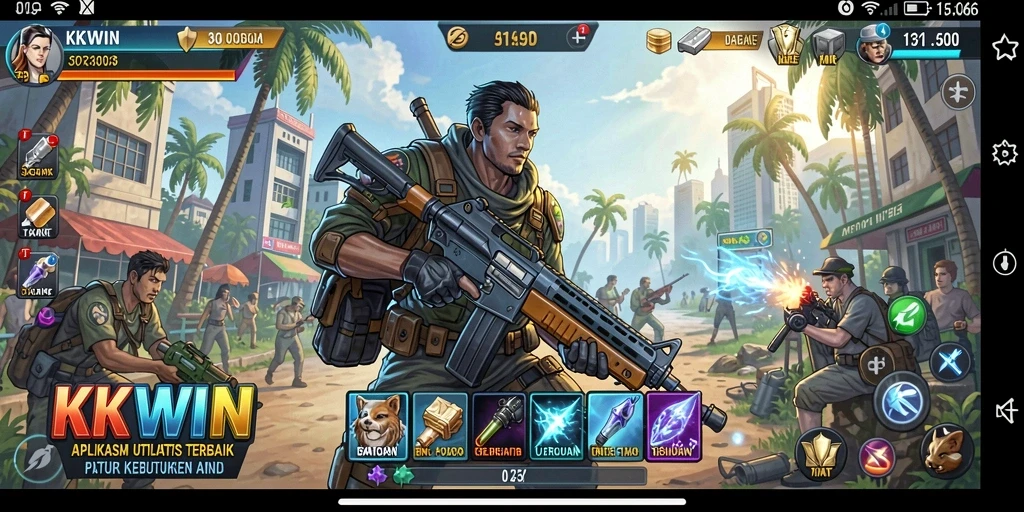 Screenshot tampilan utama KKWIN yang menunjukkan berbagai fitur utilitasnya.