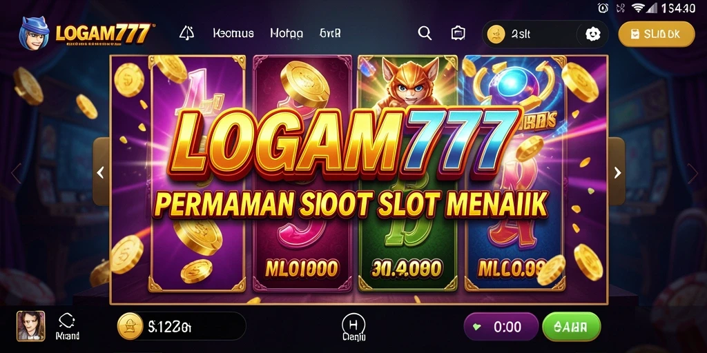 Tampilan dinamis dari gameplay slot LOGAM777 yang menarik.