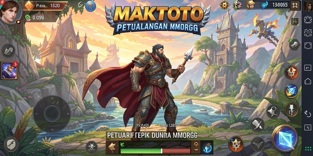 Screenshot gameplay MAKTOTO menampilkan pertempuran epik dalam dunia MMORPG.