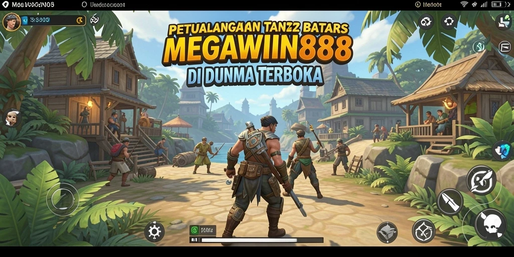 Tangkapan layar MEGAWIN888 menampilkan keindahan alam dunia terbuka yang menawan.