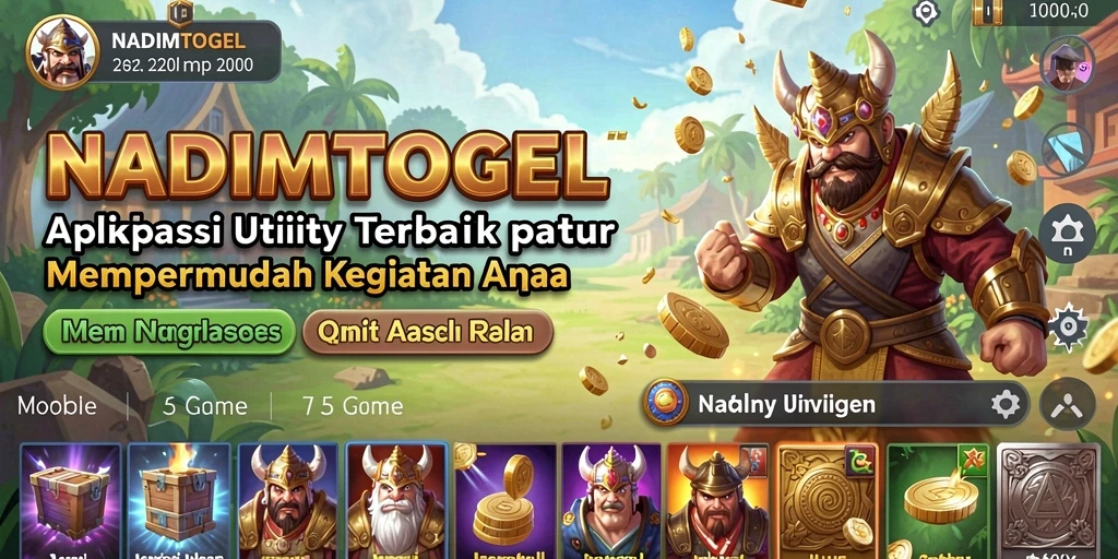 Screenshot utama NADIMTOGEL menunjukkan antarmuka aplikasi yang intuitif.