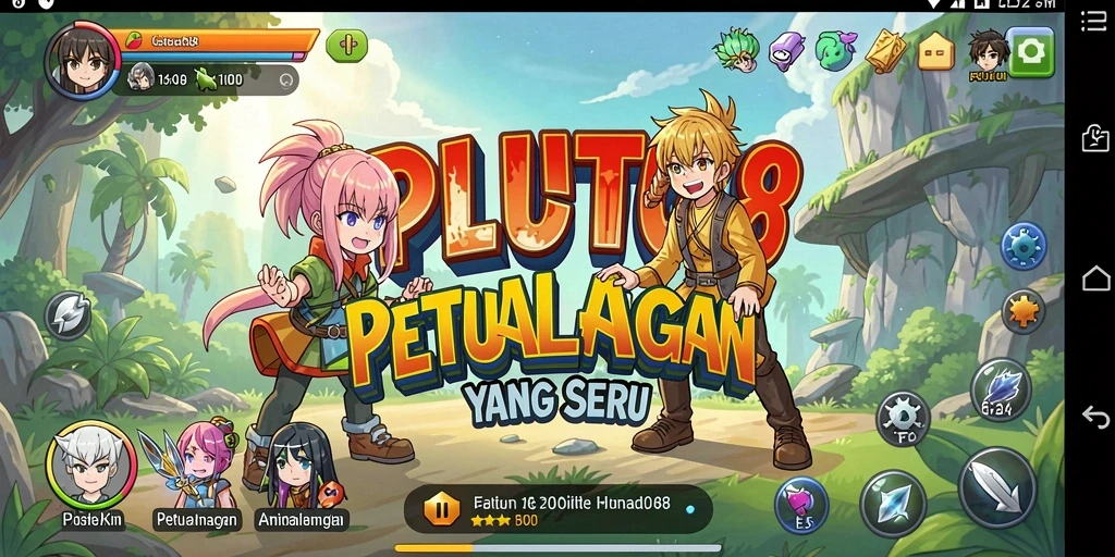 Tampilan gameplay yang menarik dari PLUTO88 dengan karakter Anime.