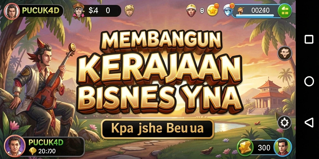 Tampilan gameplay menarik dari PUCUK4D yang menggambarkan manajemen bisnis.