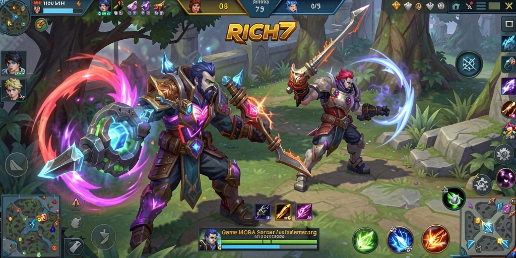 Tampilan utama gameplay RICH7 yang seru dan kompetitif.