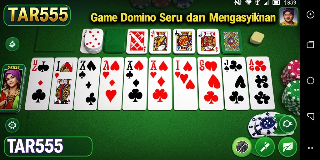 Tampilan gameplay menarik dalam game Domino TAR555.