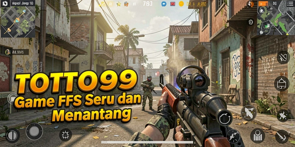 Tangkapan layar TOTO99 menampilkan aksi gameplay FPS yang mendebarkan.