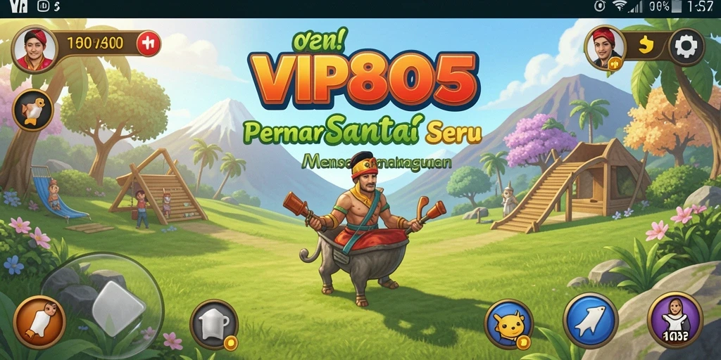 Tampilan screenshot menunjukkan gameplay santai yang mengasyikkan.