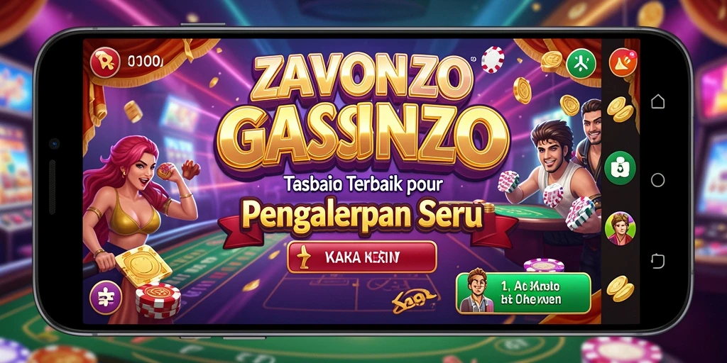 Gameplay ZAVONZO menampilkan suasana kasino yang mendebarkan.